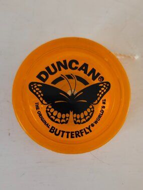 Vintage Duncan Neon Orange Butterfly Yo-Yo 80s-90s